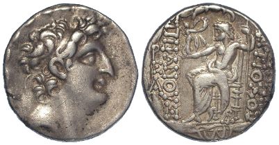 Ancient Greek: Selekid Kings of Syria, Antiochos VIII Epiphanes (Gryphos) AR Tetradrachm, 121/0-97/6