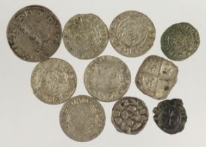 European hammered and early milled (10) including an Anglo-Gallic Denier Fair, Lucca 13thC Denier