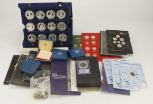 GB & World coins, crowns, silver proofs and sets: FAO Money boards 1 and 4; Edward VIII fantasy