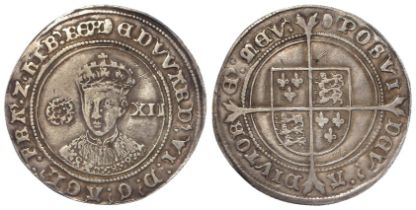 Edward VI fine silver Shilling mm. tun, S.2482, 6.10g, GF or better, a few scratches.