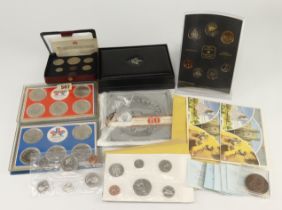 Canada commemorative coins, packs, sets and medallions (23) 1960s-2000s, silver noted, proof and Unc