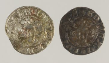 Edward I silver Pennies of Canterbury (2): Class 9a, star on breast, 1.40g, toned aVF; and another