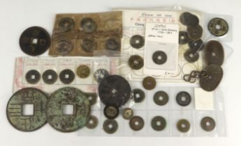 China & Japan (44) cash coins, charms, reproductions & forgeries.