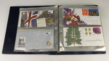 GB & Commonwealth coin & medal covers (29) in an album.