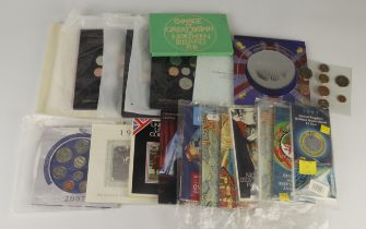 GB & Commonwealth (19) mostly Royal Mint BU sets and presention packs, one proof 1975, a VE Day coin