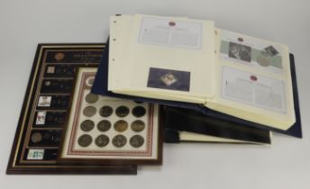 GB & Commonwealth Coin Covers (24) in two albums, plus other philatelic covers; along with a