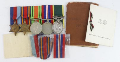 Group - 1939-45 Star, Burma Star, Defence & War Medal, Efficiency Medal GVI with Territorial