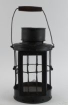 British 1918 Trench Art Lantern, made by Hinks Birmingham, only two pieces of glass remain. Sold