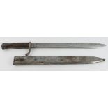 Imperial German M1898/05 Butcher Bayonet, top of blade marked "W/15", made Erfurt, clean blade