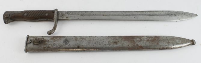 Imperial German M1898/05 Butcher Bayonet, top of blade marked "W/15", made Erfurt, clean blade