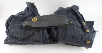 RAF WW2 pattern airman’s service uniforms comprising of service jacket, trousers and hat with battle