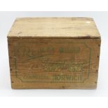 Rosson’s of Norwich Rare Cartridge Transportation Crate, mid-20th Century, pine, crisp graphics ‘