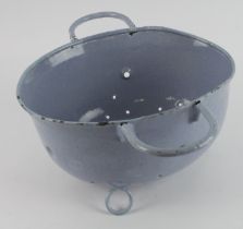 Enamel Colander Made from a German Paratroopers Helmet. 1933.