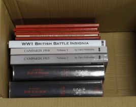 Military interest. A collection of eleven Military reference books, including The Roll of Honour, by
