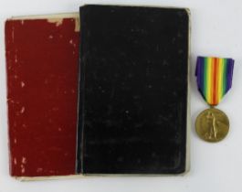 Victory medal to 5252 Pte C L Gordon 16th London Regiment comes with his discharge scroll,