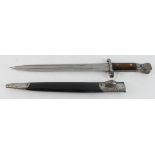 British pattern 1888 MkII Bayonet by Mole, dated May 1901 with W/D and bend test marks. Pommel