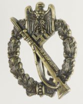 German 3rd Reich Infantry Assault Badge, maker marked 'R.S.'.