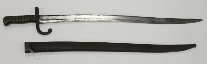 Bayonet French 1866 pattern sabre bayonet.