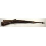 Military Stocks (2) *worn stock and two barrel bands for a percussion rifle. *a good stock, trigger,