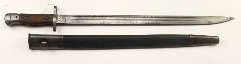 Bayonet P'07 for the SMLE Rifle made by Wilkinson in January 1917. Pommel marked "500" and "44".