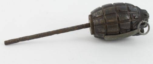 WW1 British N° 23 Rifle Grenade with Inner and Rod Base Dated 1916. H & T Vaughan Staffordshire.