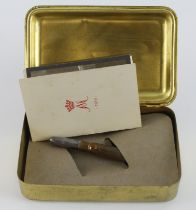 WW1 British 1914 Princess Mary Christmas Tin with original pencil, Christmas Card & Picture of the