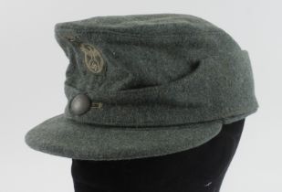 German 3rd Reich German Field Police M43 Cap.