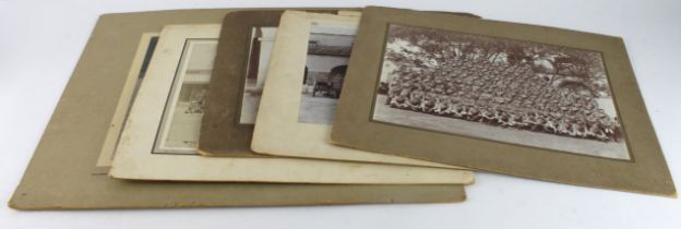 Ephemera a selection of larger B&W mostly card mounted photographs mostly WW1 - WW2.