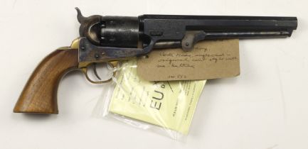 E.A.P. REPLICA of a Colt 1851 Navy Revolver, octagonal barrel 7.5", stamped "F.R.Hans Nuernberg",