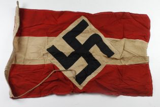 WW2 Hitler Youth Flag, service wear, issue stamped to edge, approx 3 foot long, no mothing.