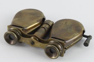WW1 binoculars very unusual all brass folding case made by R&J Beck Ltd London. 1914.