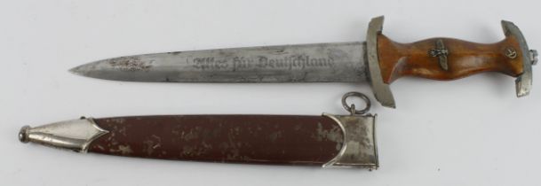 Early German 3rd Reich S.A Dagger. Rare Maker Gust Häker.