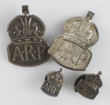 ARP silver lapel badges for different patterns.