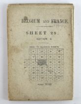 WW1 British army map 1:40,000 France and Belgium sheet 28.