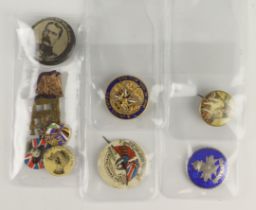 Boer War and WW1 patriotic and sweetheart pin badges, better noted (10)