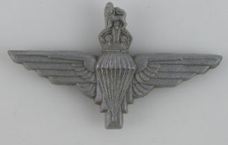 WW2 British Economy Issue Parachute Regiment Plastic Cap Badge.