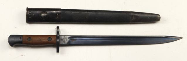 Bayonet MkI** P'07 for the SMLE Rifle, a shortened P'07 by Chapman, blade 30cm, ricasso marked W/D