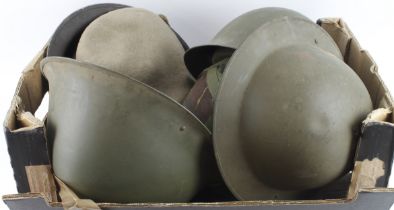 Banana box of military head wear, various items (Buyer collects)