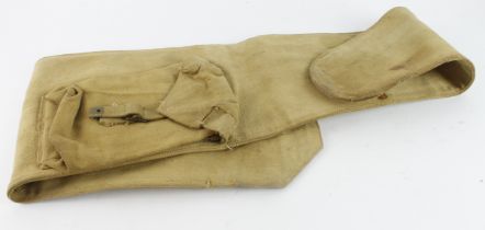 WW2 Webbing Rifle Bag for the No4 Rifle and SMLE, inside top flap are the letters "M Ltd" and "A".