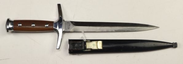 Swiss Model 1943 Officer’s Dress Dagger, mid 20th Century, with 8 1/2 in. double-edged nickel