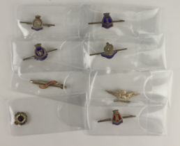 Sweetheart silver & enamelled pin badges, all with Naval interest - HMS Newcastle, Ceylon,