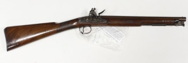 Paget .650 Flintlock Volunteer Carbine by Westley Richards, circa 1815, with 15 7/8 in. sighted