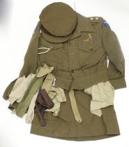 ATS officers uniform complete with battle dress blouse, skirt, hat, shirt ties etc complete with