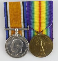 BWM & Victory Medal (missing a 1915 Star) named (2853 Sjt R Priest Middx Regt). Died of Wounds