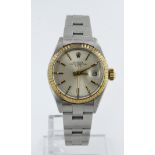 Rolex Oyster Perpetual Date stainless steel and gold cased ladies wristwatch, ref. 6917, serial.