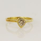 18ct yellow gold diamond cluster ring, set with nine calibre cut diamonds, head measures 7 x 6mm,