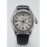 Breitling Colt GMT stainless steel cased gents automatic wristwatch, ref. A32350. The white dial