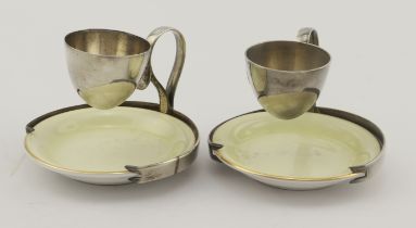 Hukin & Heath inspired by Christopher Dresser (probably) silver plated egg cup marked H&H with a