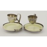 Hukin & Heath inspired by Christopher Dresser (probably) silver plated egg cup marked H&H with a