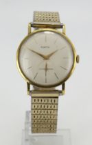 Gents 18ct cased manual wind wristwatch by Fortis, The signed cream dial with baton markers and